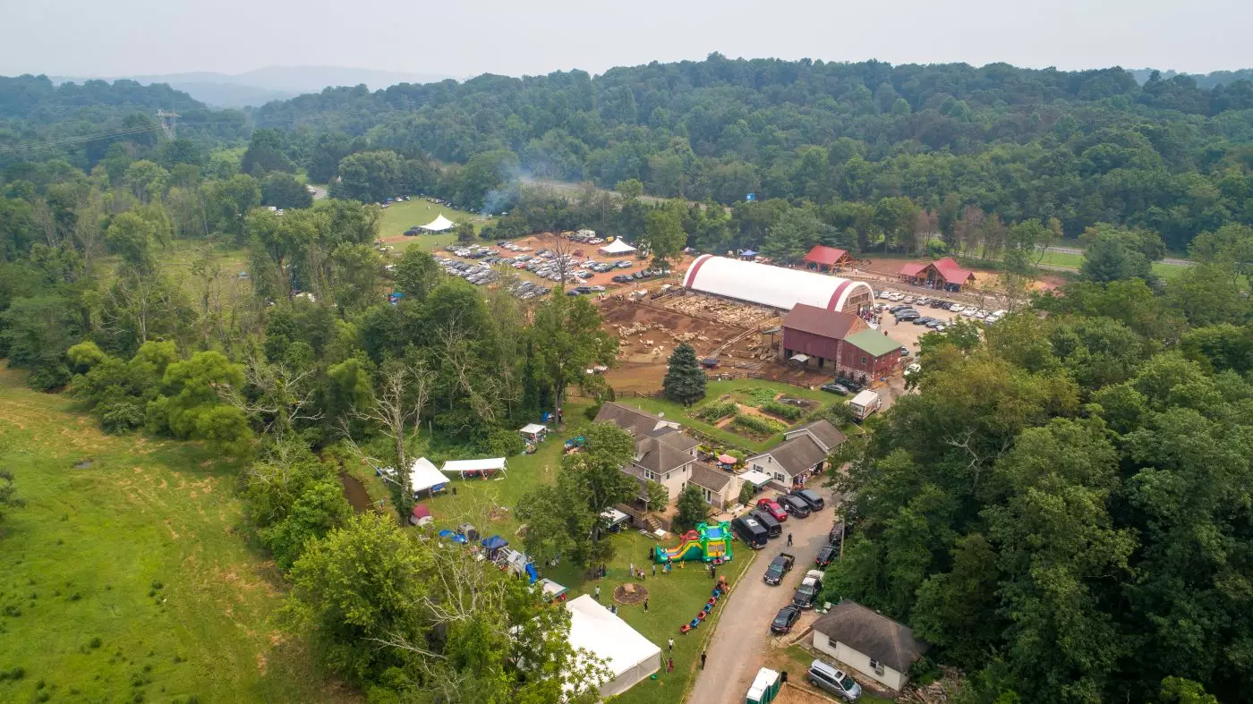 arial view of halal meat farm near lancaster pa